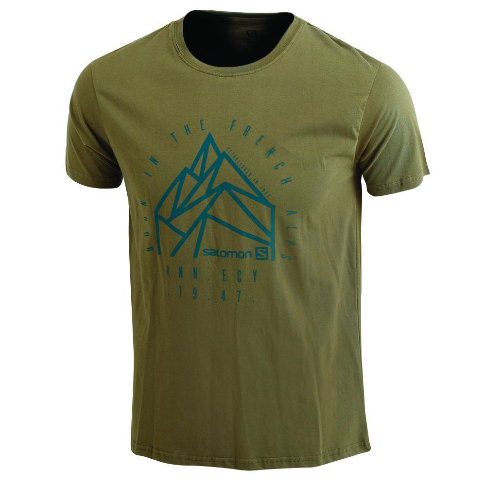 Camisetas Salomon Hombre Verde Oliva - Salomon Argentina JETLAG SS M,564937-QUS